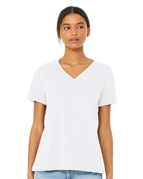 6405CVC Women's Relaxed Heather CVC V-Neck Tee