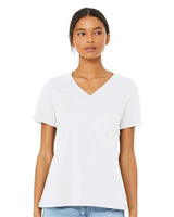 6405CVC Women's Relaxed Heather CVC V-Neck Tee