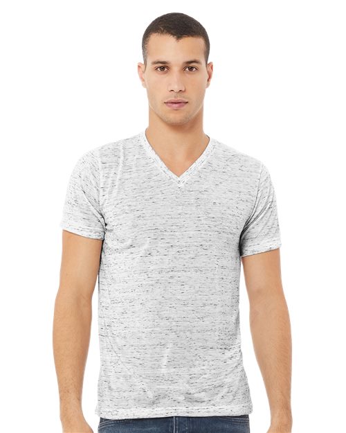 3655 Unisex Textured Jersey V-Neck Tee