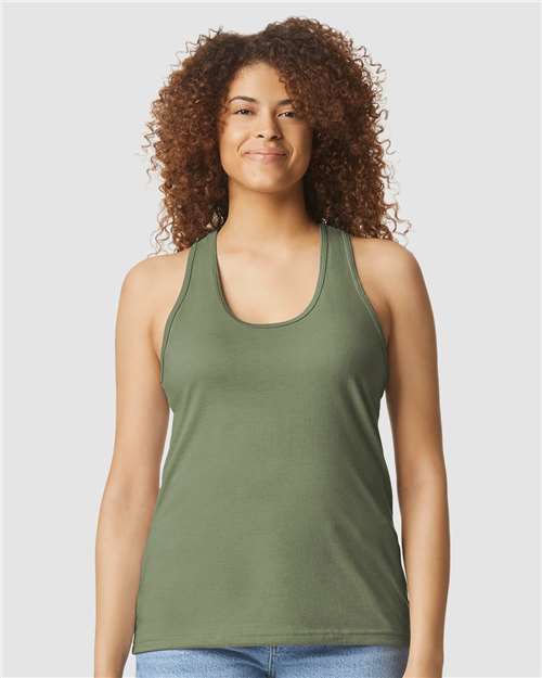 64220LCVC Women's Softstyle® CVC Racerback Tank Top