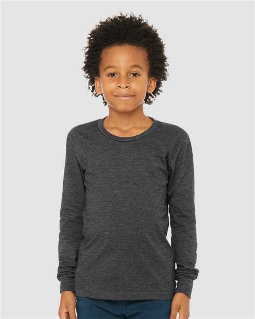 3501YCVC Youth Heather CVC Long Sleeve Tee