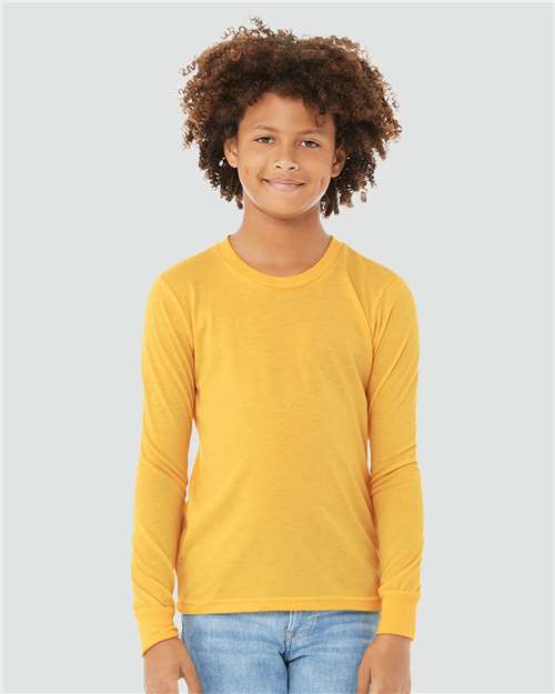 3501YCVC Youth Heather CVC Long Sleeve Tee