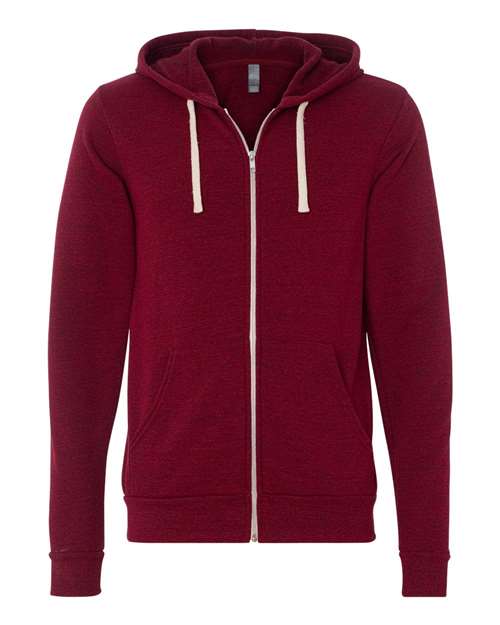 3909 Unisex Triblend Sponge Fleece Full-Zip Hoodie Sweatshirt