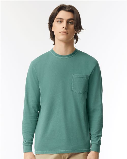 4410 Garment-Dyed Heavyweight Long Sleeve Pocket T-Shirt