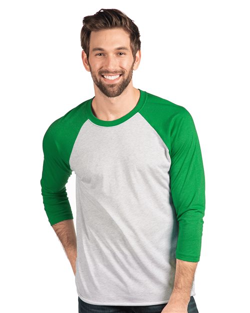 6051 Unisex Triblend Three-Quarter Raglan T-Shirt