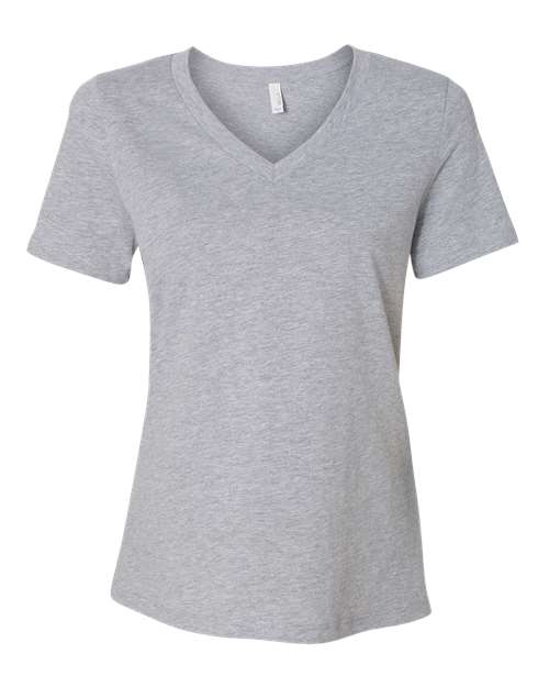6405CVC Women's Relaxed Heather CVC V-Neck Tee