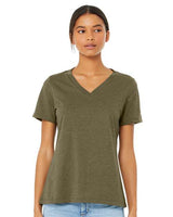 6405CVC Women's Relaxed Heather CVC V-Neck Tee