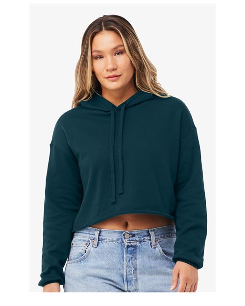 7502 Women's Crop Fleece Hoodie Sweatshirt