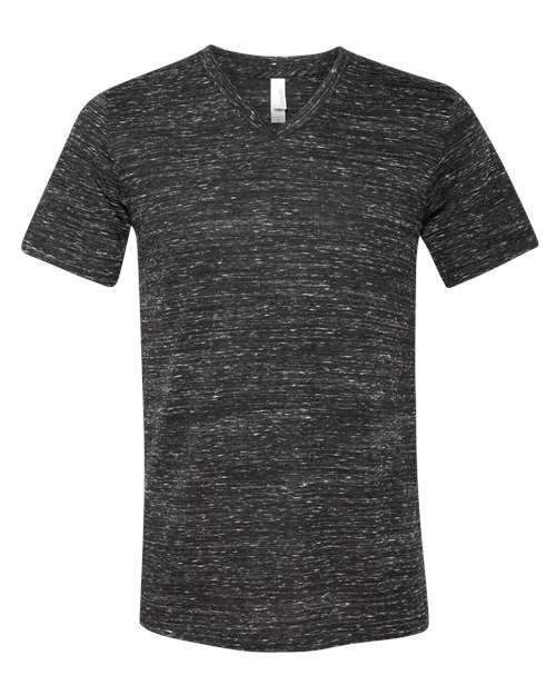 3655 Unisex Textured Jersey V-Neck Tee