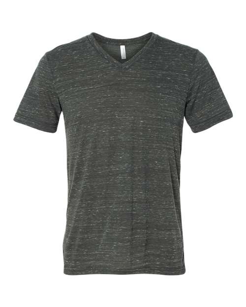 3655 Unisex Textured Jersey V-Neck Tee
