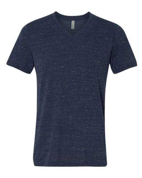 3655 Unisex Textured Jersey V-Neck Tee