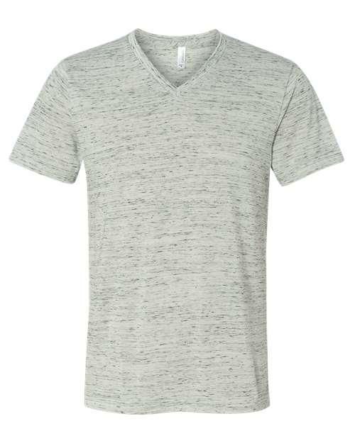3655 Unisex Textured Jersey V-Neck Tee