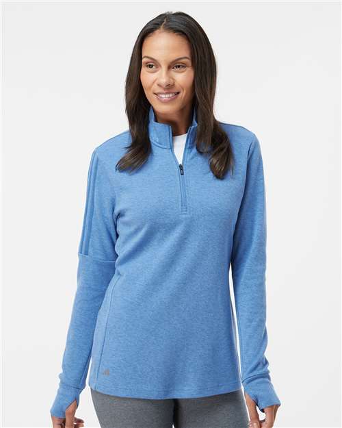 A555 Women's 3-Stripes Quarter-Zip Pullover Sweater