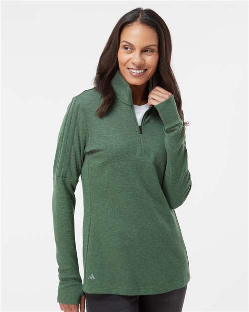 A555 Women's 3-Stripes Quarter-Zip Pullover Sweater