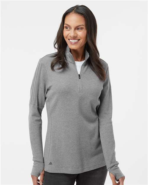 A555 Women's 3-Stripes Quarter-Zip Pullover Sweater