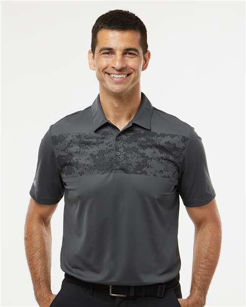 A585 Men's Camo Chest Print Polo