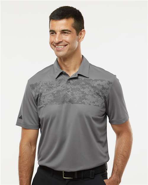 A585 Men's Camo Chest Print Polo