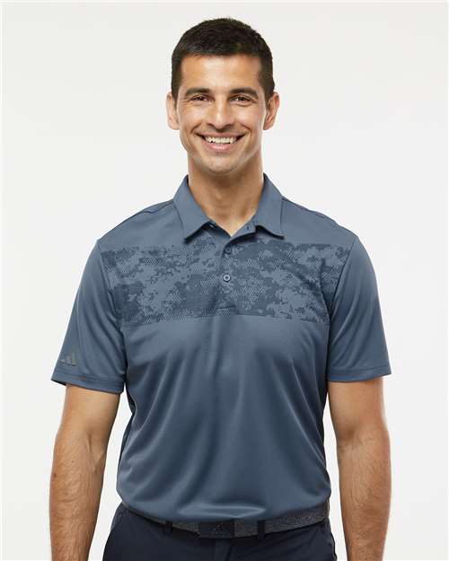 A585 Men's Camo Chest Print Polo