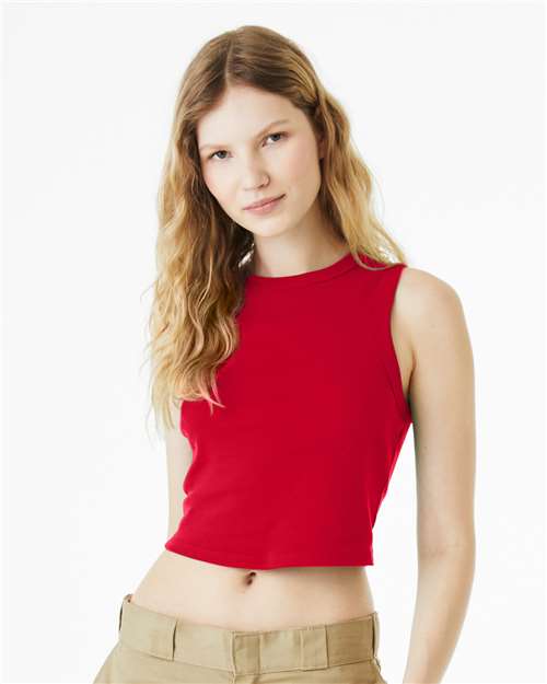 1013 Women's Micro Rib Muscle Crop Tank