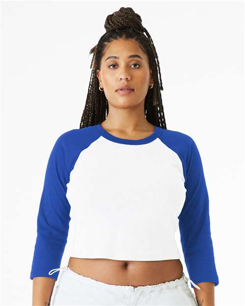 1200 Women's Micro Rib Three-Quarter Raglan Sleeve Baby Tee
