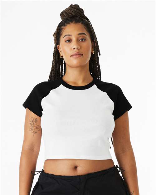 1201 Women's Micro Rib Raglan Baby Tee