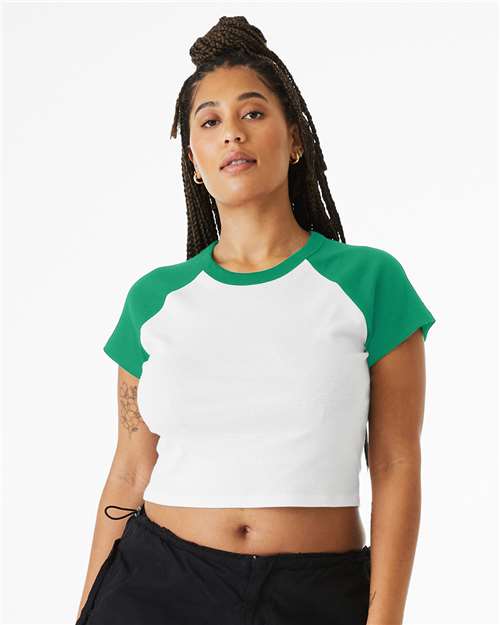 1201 Women's Micro Rib Raglan Baby Tee