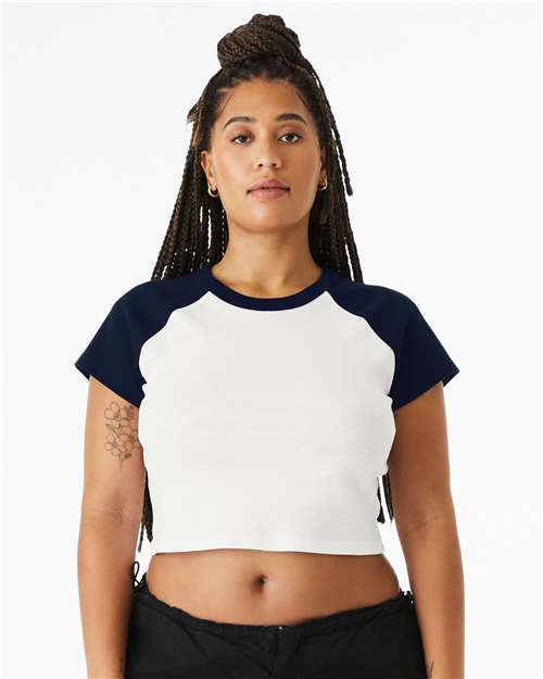 1201 Women's Micro Rib Raglan Baby Tee