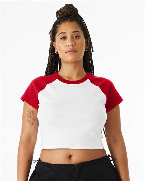 1201 Women's Micro Rib Raglan Baby Tee