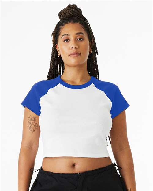 1201 Women's Micro Rib Raglan Baby Tee