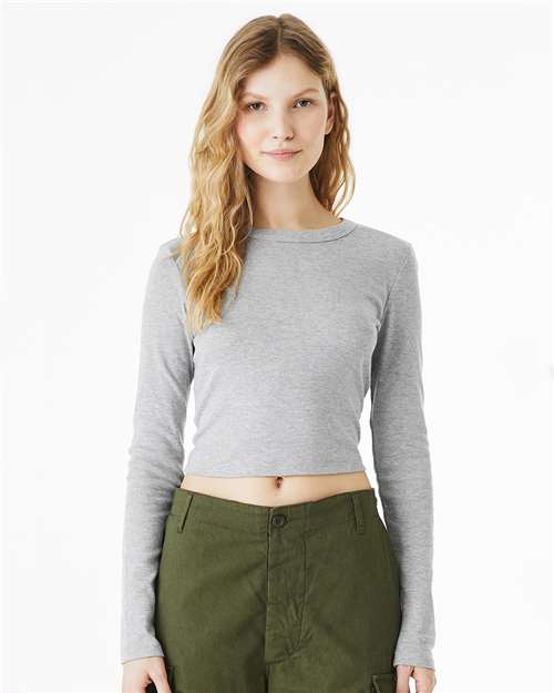1501 Women's Micro Rib Long Sleeve Baby Tee
