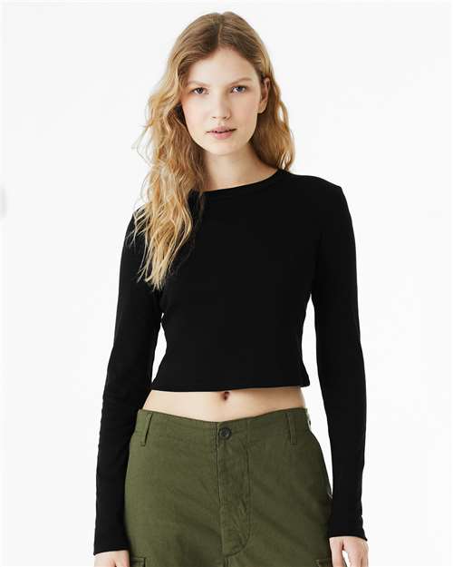 1501 Women's Micro Rib Long Sleeve Baby Tee