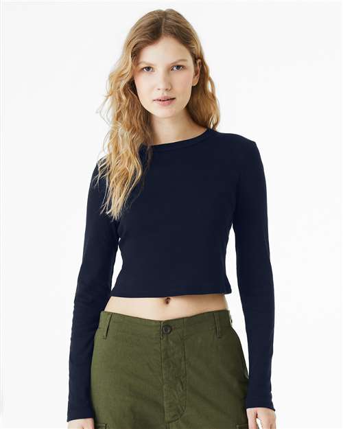 1501 Women's Micro Rib Long Sleeve Baby Tee
