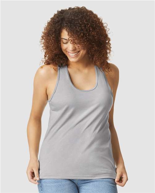 64220LCVC Women's Softstyle® CVC Racerback Tank Top