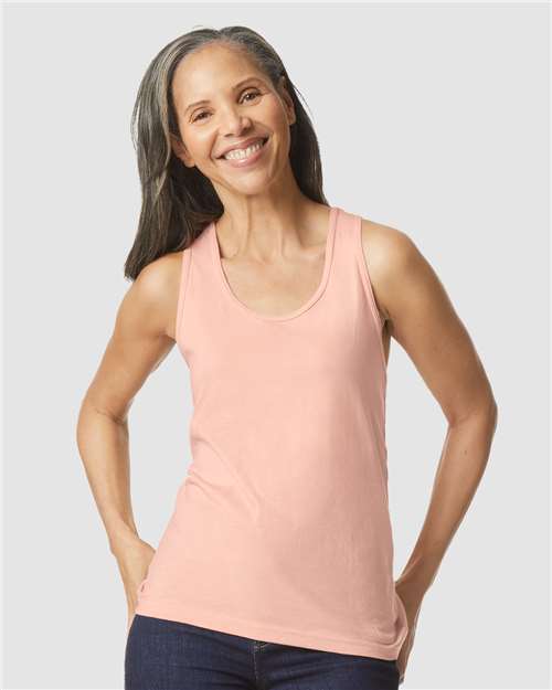 64220LCVC Women's Softstyle® CVC Racerback Tank Top