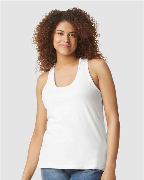 64220LCVC Women's Softstyle® CVC Racerback Tank Top