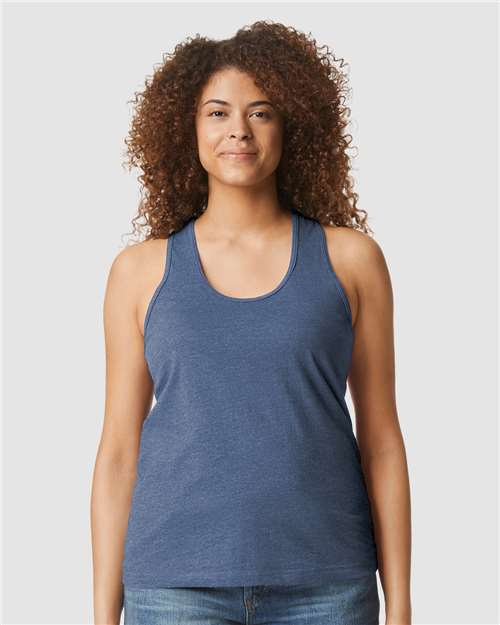 64220LCVC Women's Softstyle® CVC Racerback Tank Top