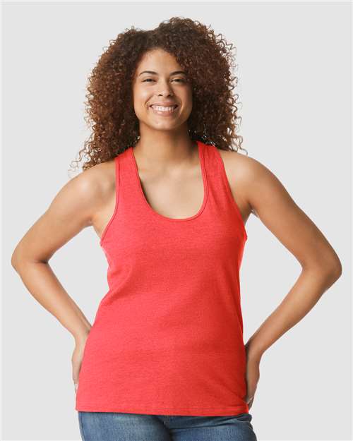 64220LCVC Women's Softstyle® CVC Racerback Tank Top