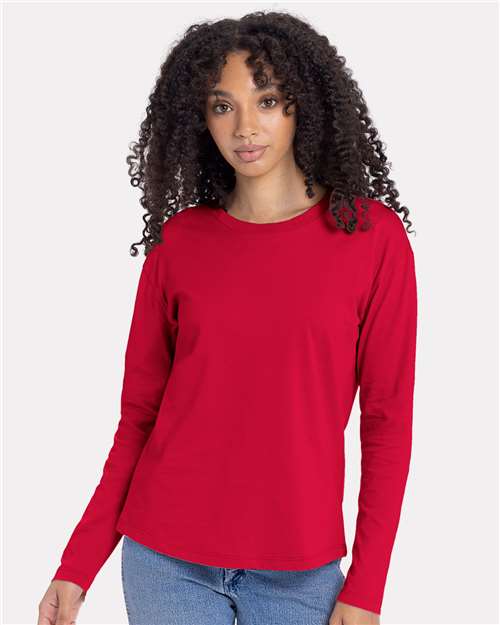 3911 Women's Cotton Relaxed Long Sleeve T-Shirt