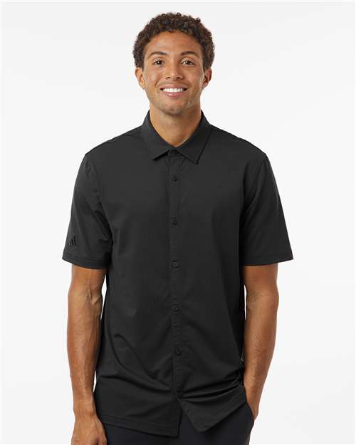 A595 Men's Button Down Short Sleeve Shirt