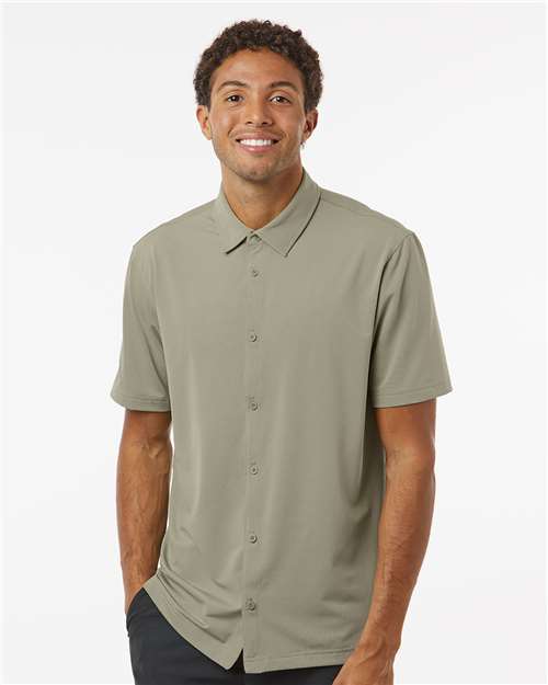 A595 Men's Button Down Short Sleeve Shirt