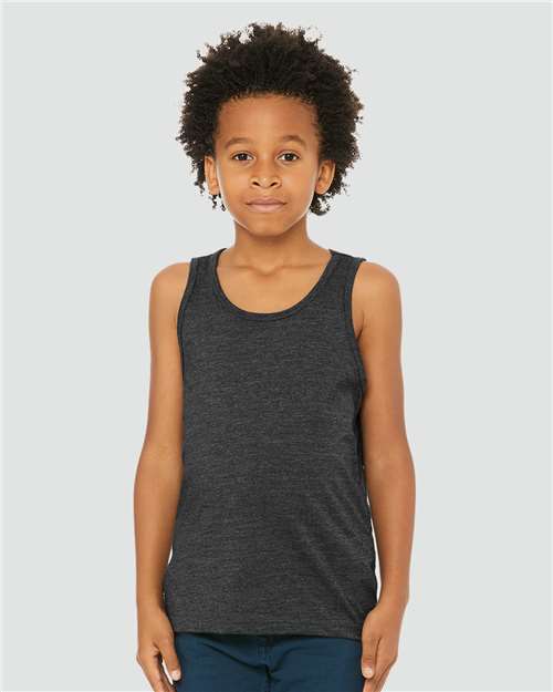 3480YCVC Youth Heather CVC Tank