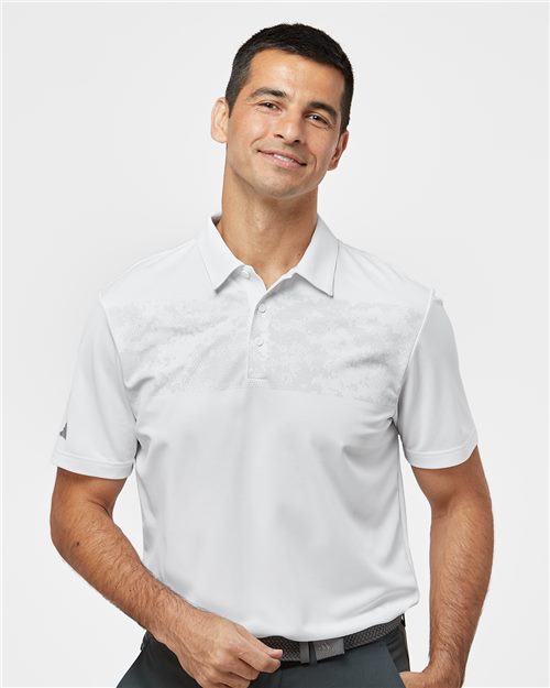 A585 Men's Camo Chest Print Polo