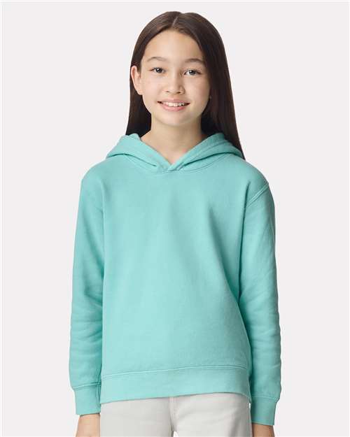 1467Y Youth Garment-Dyed Lightweight Fleece Hooded Sweatshirt