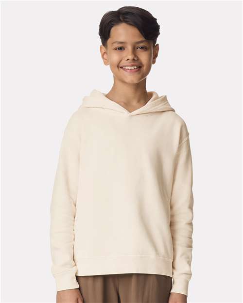 1467Y Youth Garment-Dyed Lightweight Fleece Hooded Sweatshirt