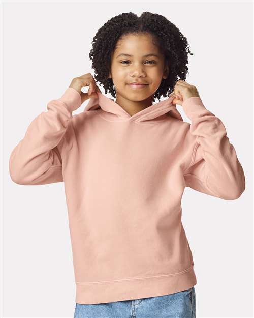 1467Y Youth Garment-Dyed Lightweight Fleece Hooded Sweatshirt