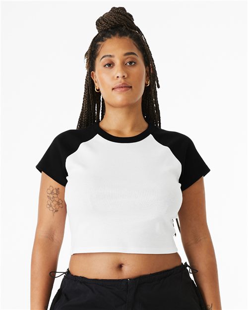 1201 Women's Micro Rib Raglan Baby Tee