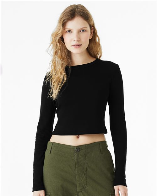 1501 Women's Micro Rib Long Sleeve Baby Tee