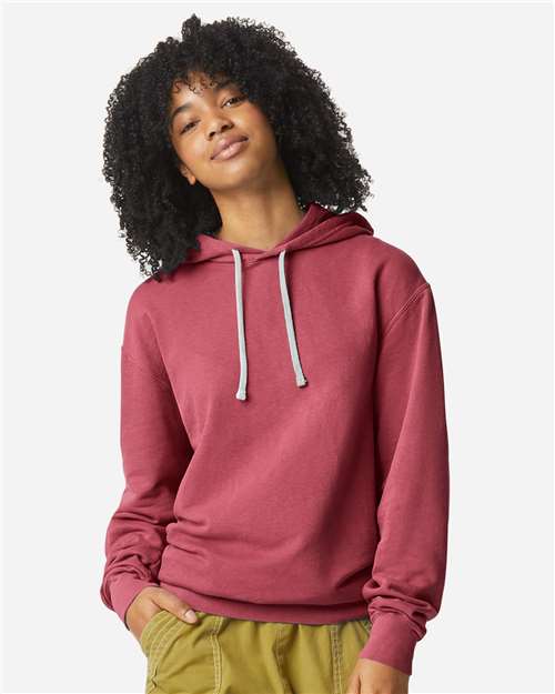 1467 Unisex Garment-Dyed Lightweight Fleece Hooded Sweatshirt