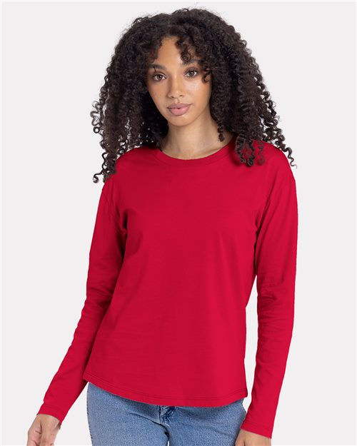 3911 Women's Cotton Relaxed Long Sleeve T-Shirt
