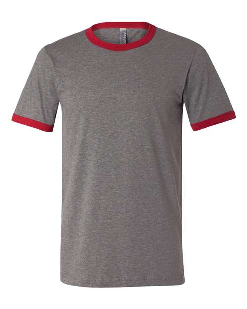 3055 Men's Jersey Heather Ringer Tee